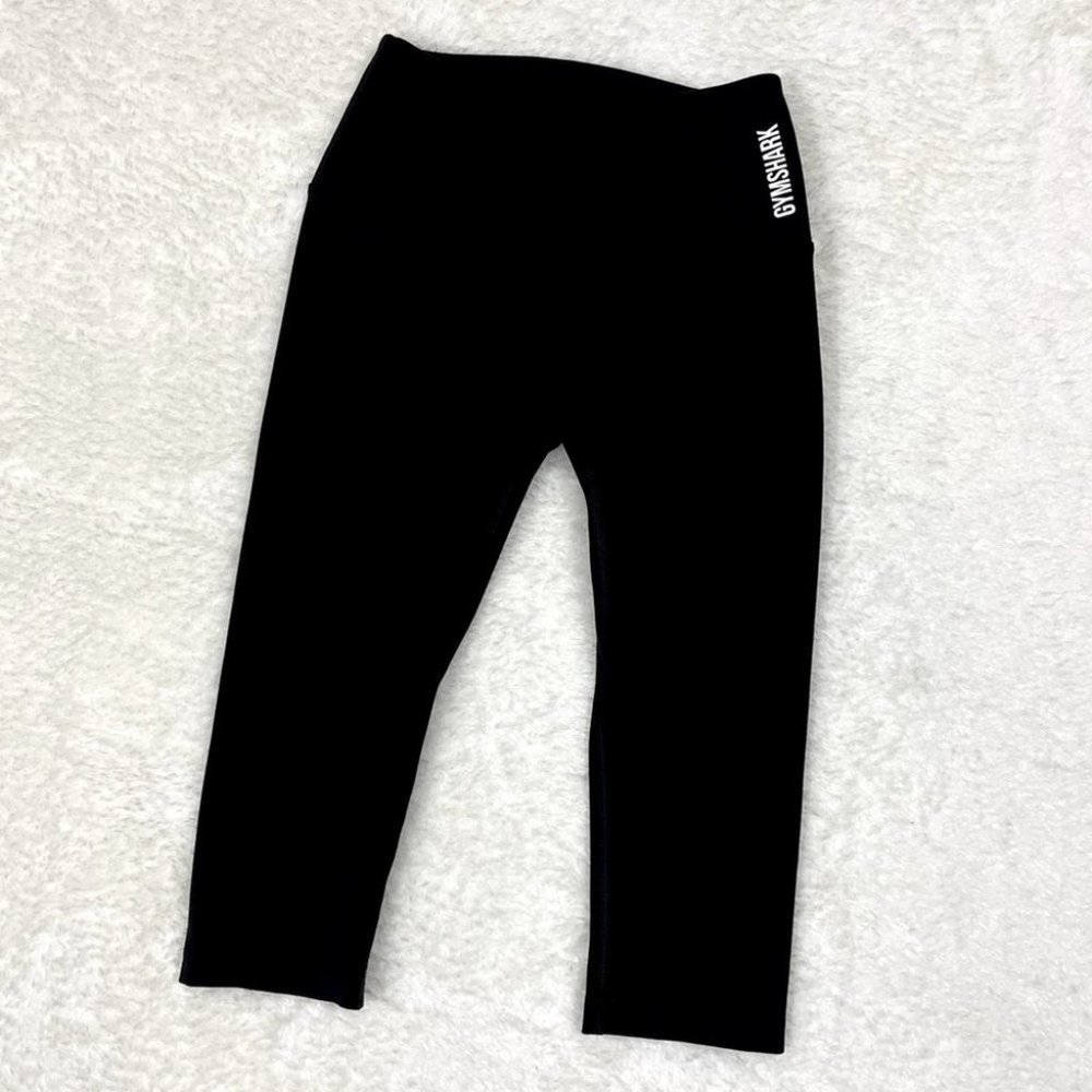 GYMSHARK Black Vital Seamless 2.0 Crop Workout Active Leggings
